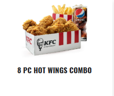 8 PC Hot Wings Combo