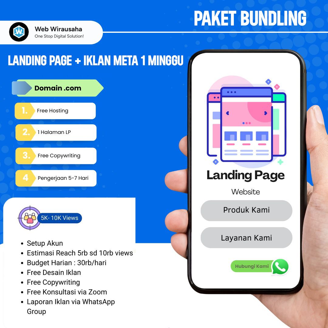 Landing Page + Meta Ads 1 Minggu