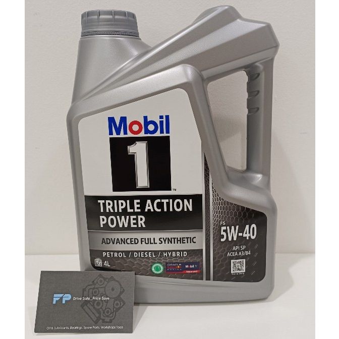 Mobil 1 5W40 Triple Action Power Fully Synthetic Motor Oil 4L 