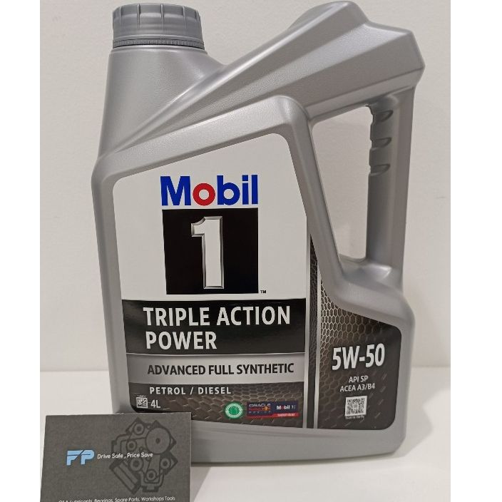 Mobil 1 5W50 Triple Action Power Fully Synthetic Motor Oil 4L 