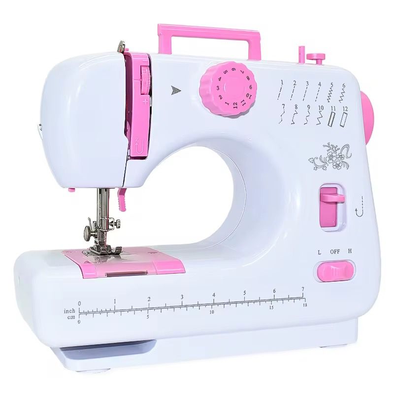 605Mini Portable Electric Sewing Machine With Night Light, Two Speed, Straight Line Sewing Machine For Home Use