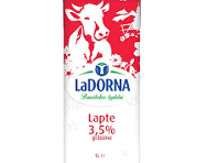  Lapte UHT integral LaDorna, 3.5% grasime, 1 l