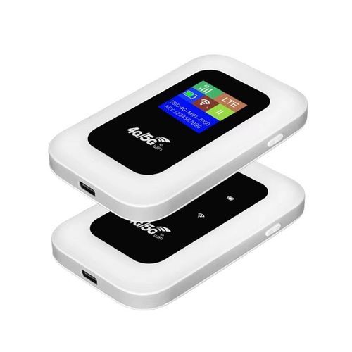 4G/5G LTE MiFi With SIM Card Slot with Display Screen - 2100mAh - White