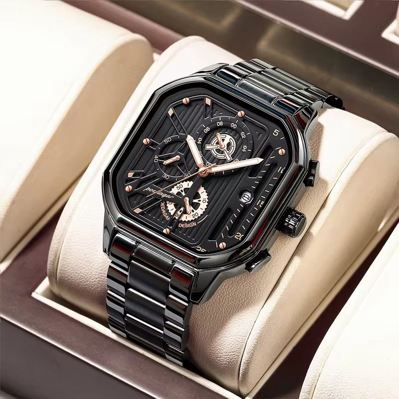High Quality Wrist Watch for Men Waterproof Luminous Stainless Steel Band Men Quartz Watches Luxury