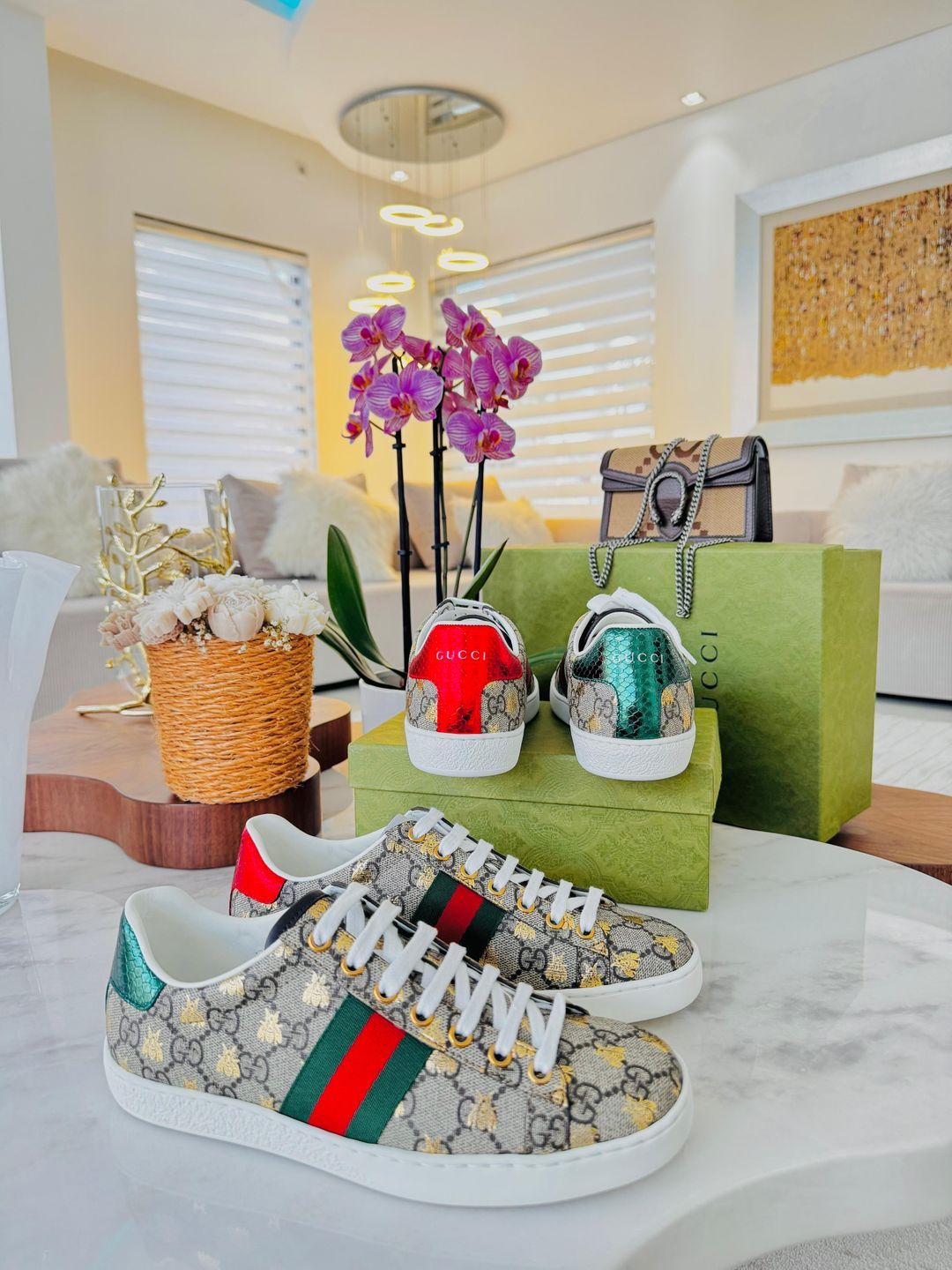 Sapatilhas Gucci monogram bee 
