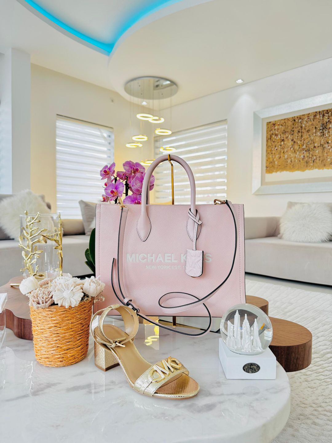 Bolsa tote Micheal kors light pink 