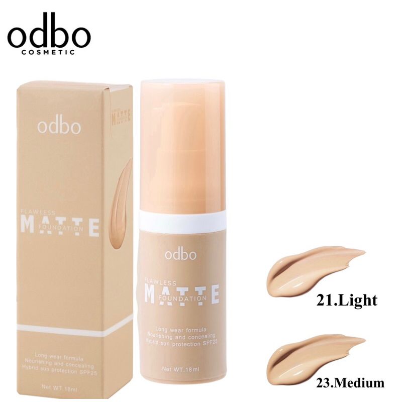 Odbo Flawless Matte Foundation Shade 23 Medium