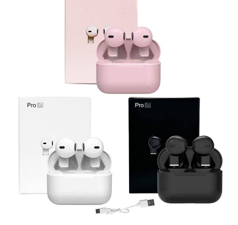 Pro 6S TWS Earbuds (3 koulè: Woz, Nwa, Blan)