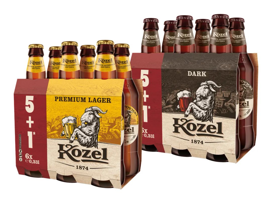Bere brună / blondă, Kozel, 5+1 (Lidl)