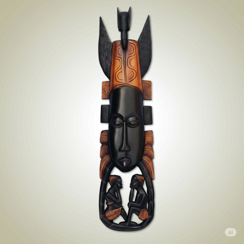 Susumɔ West African Wooden Mask by Nii Attuquaye 