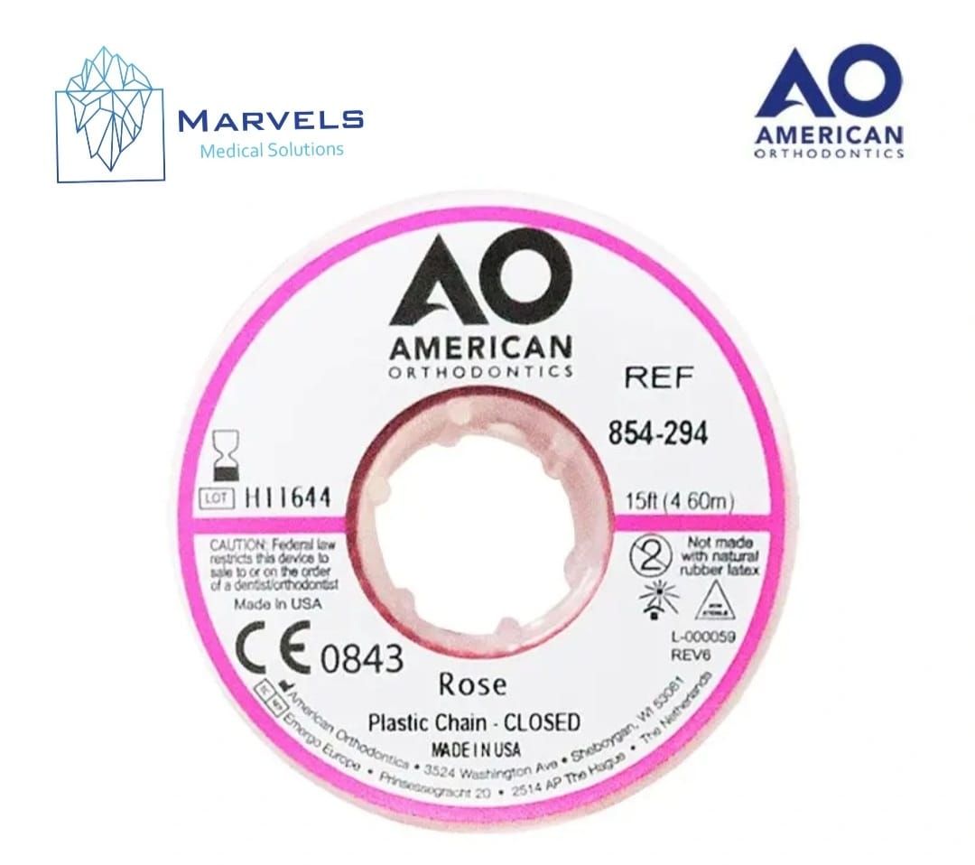 PLASTIC CHAIN 15' CLOSED ROSE
