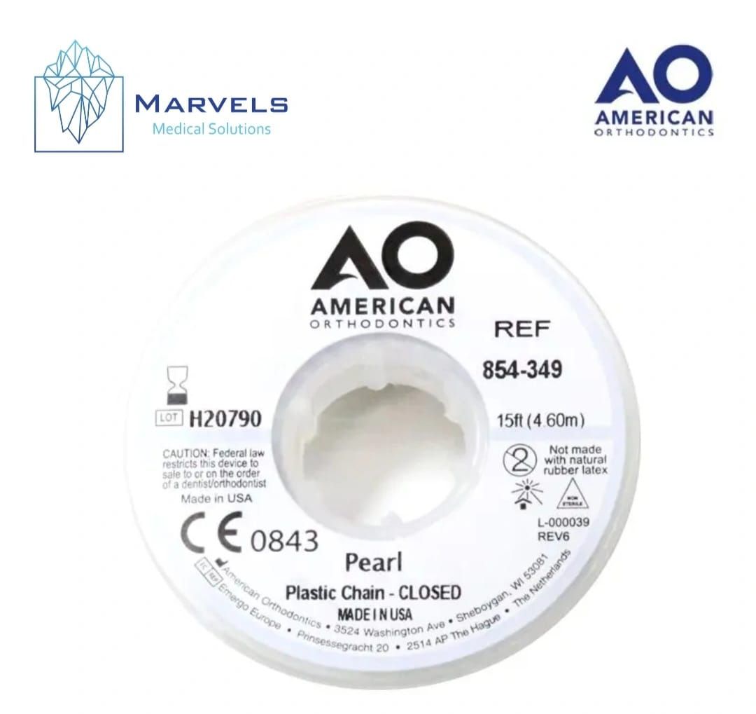 PLASTIC CHAIN 15' CLOSED PEARL