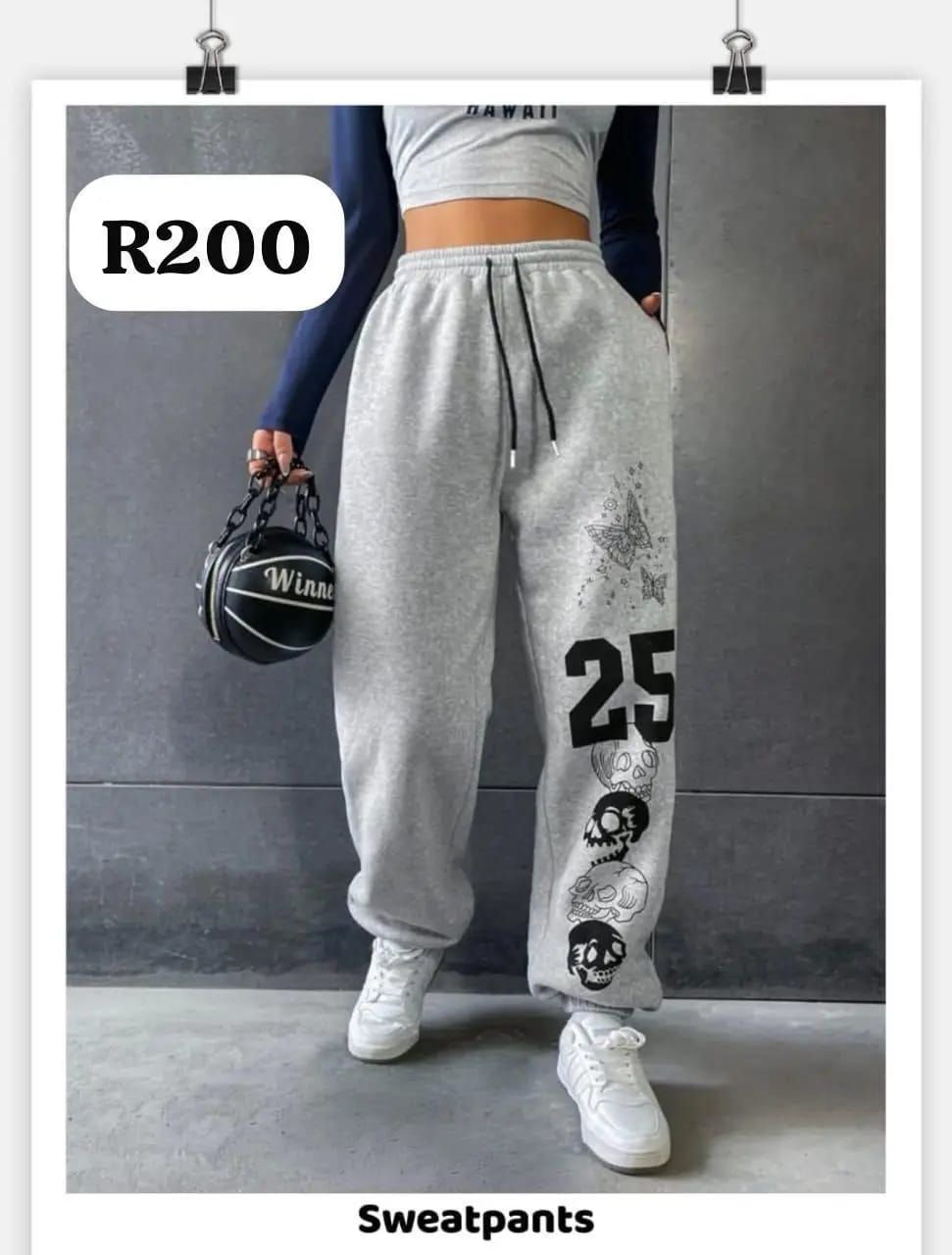Graphic sweat pants 