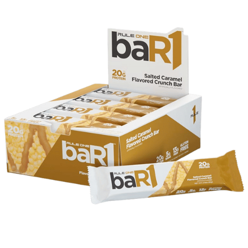 RULE 1 R1 BAR1 CRUNCH BAR BOX OF 12 SALTED CARAMEL