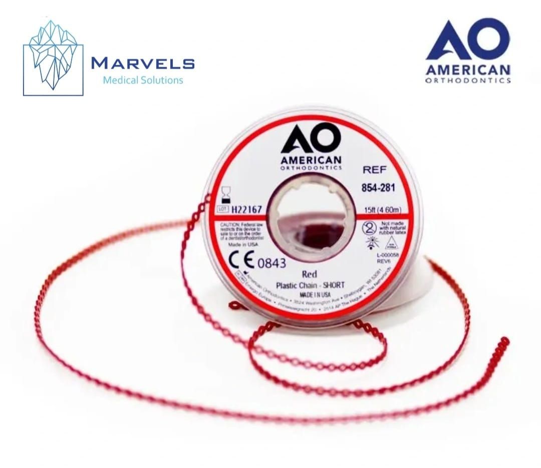 PLASTIC CHAIN 15' SHORT RED
