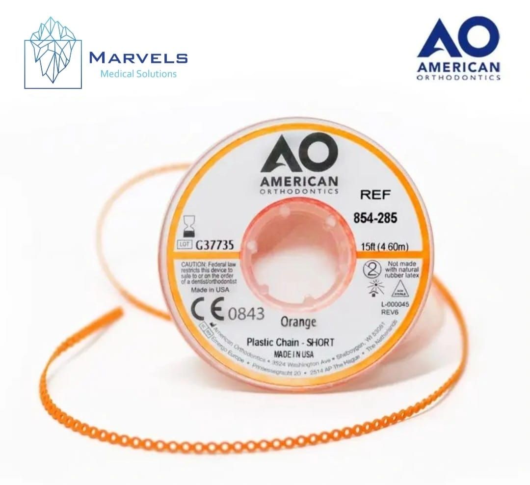 PLASTIC CHAIN 15' SHORT ORANGE