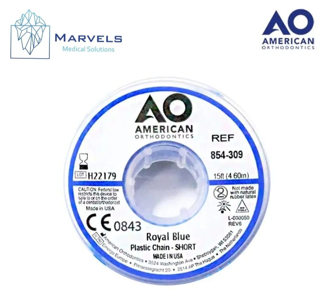 PLASTIC CHAIN 15' SHORT ROYAL BLUE