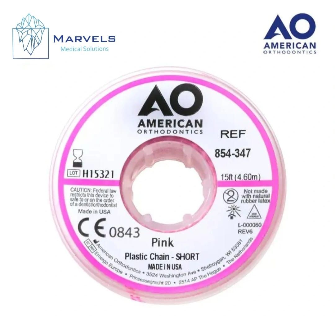 PLASTIC CHAIN 15' SHORT PINK
