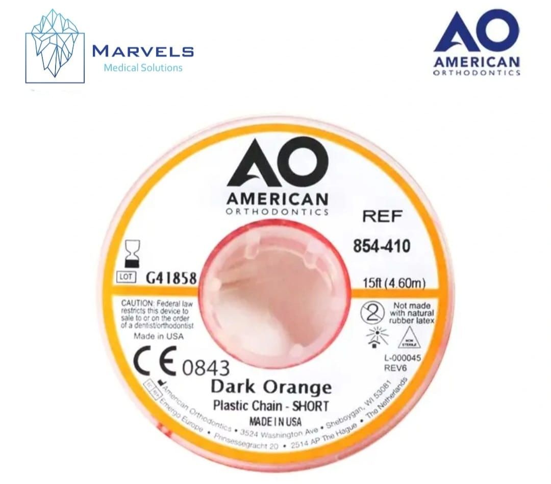 PLASTIC CHAIN 15' SHORT DARK ORANGE