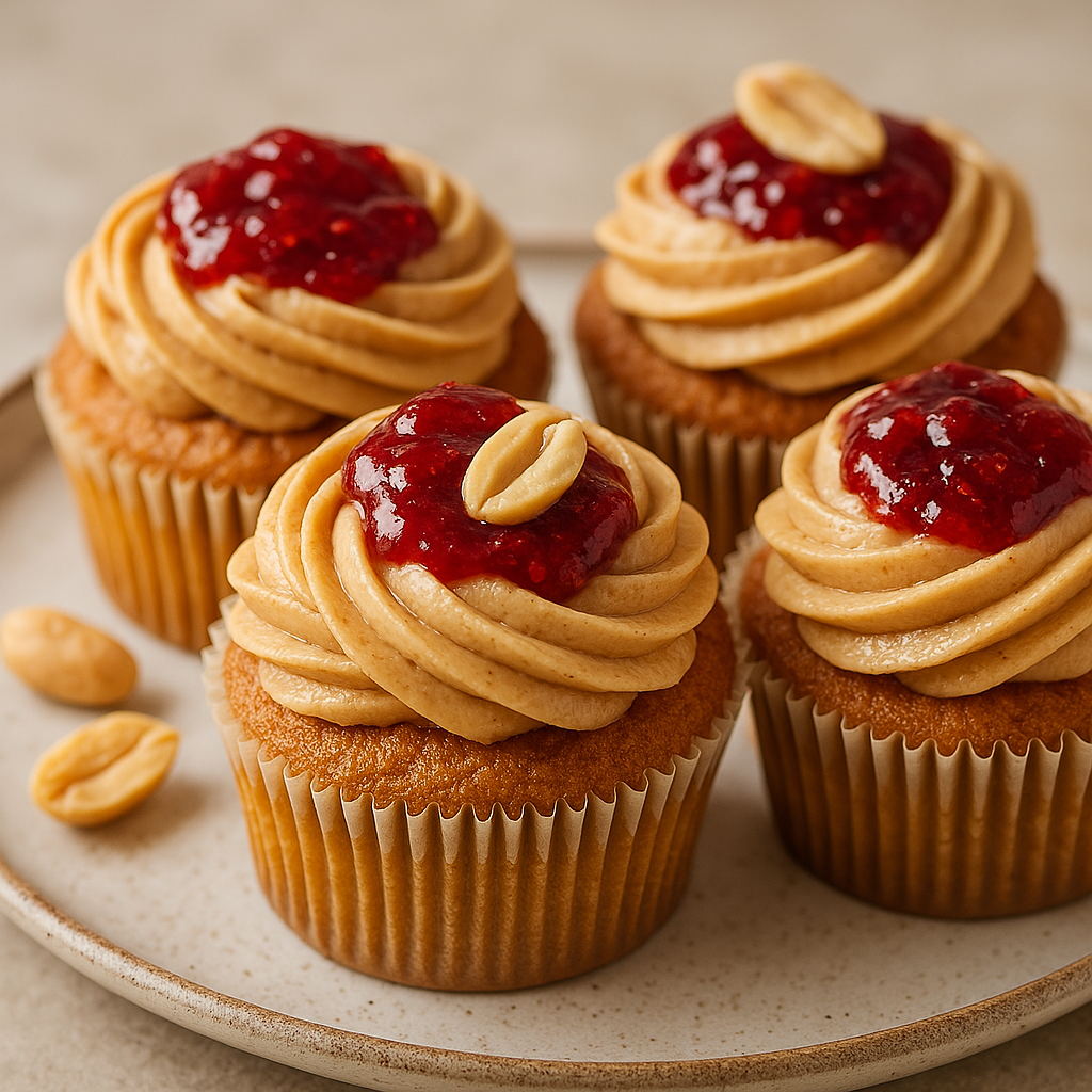 PBJ Cupcakes, Peanut Butter Jam