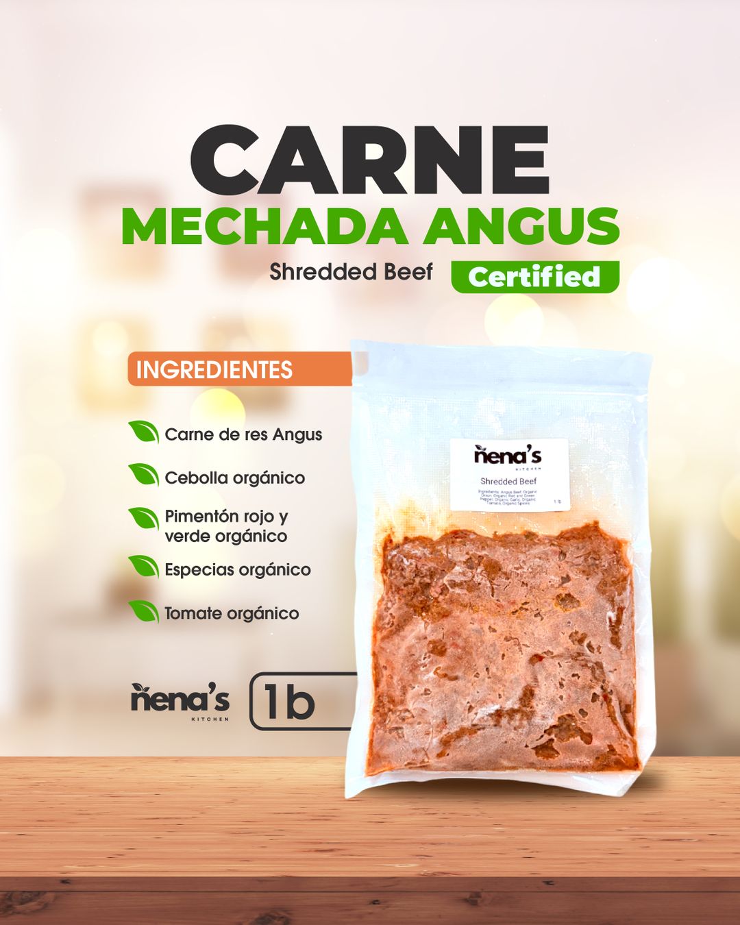 Shredded Beef Angus Certified / Carne Mechada Angus Certificada
