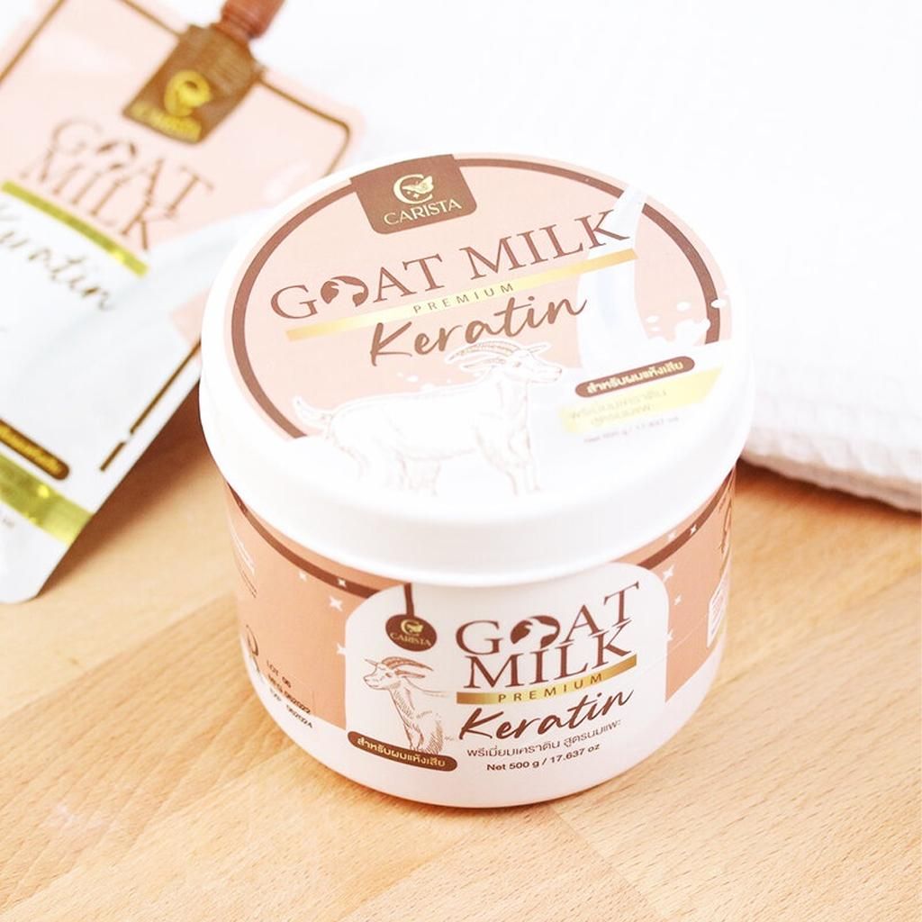 Carista Goat Milk Keratin Tub 500g - Dry & Damaged Hair (Brown)