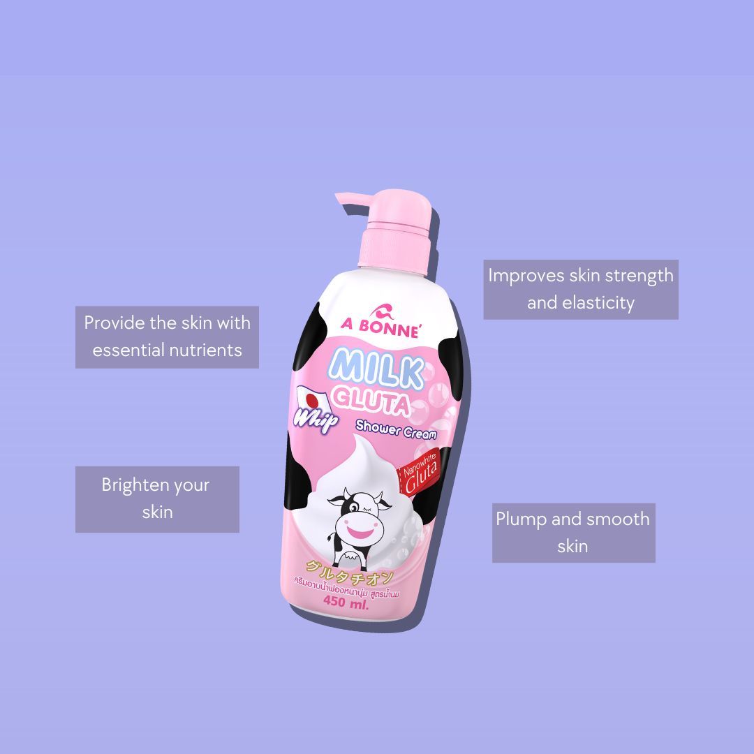 A Bonne Milk Gluta Whip Shower Cream (450ml)