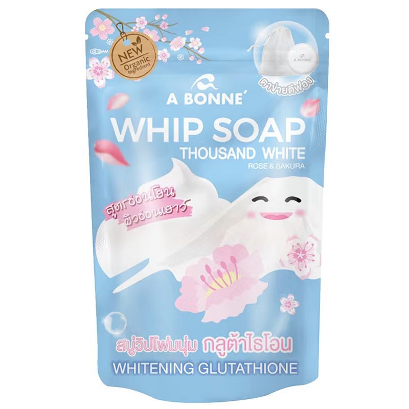 A Bonne Whipp Soap Thousand White (100g) - Rose & Sakura