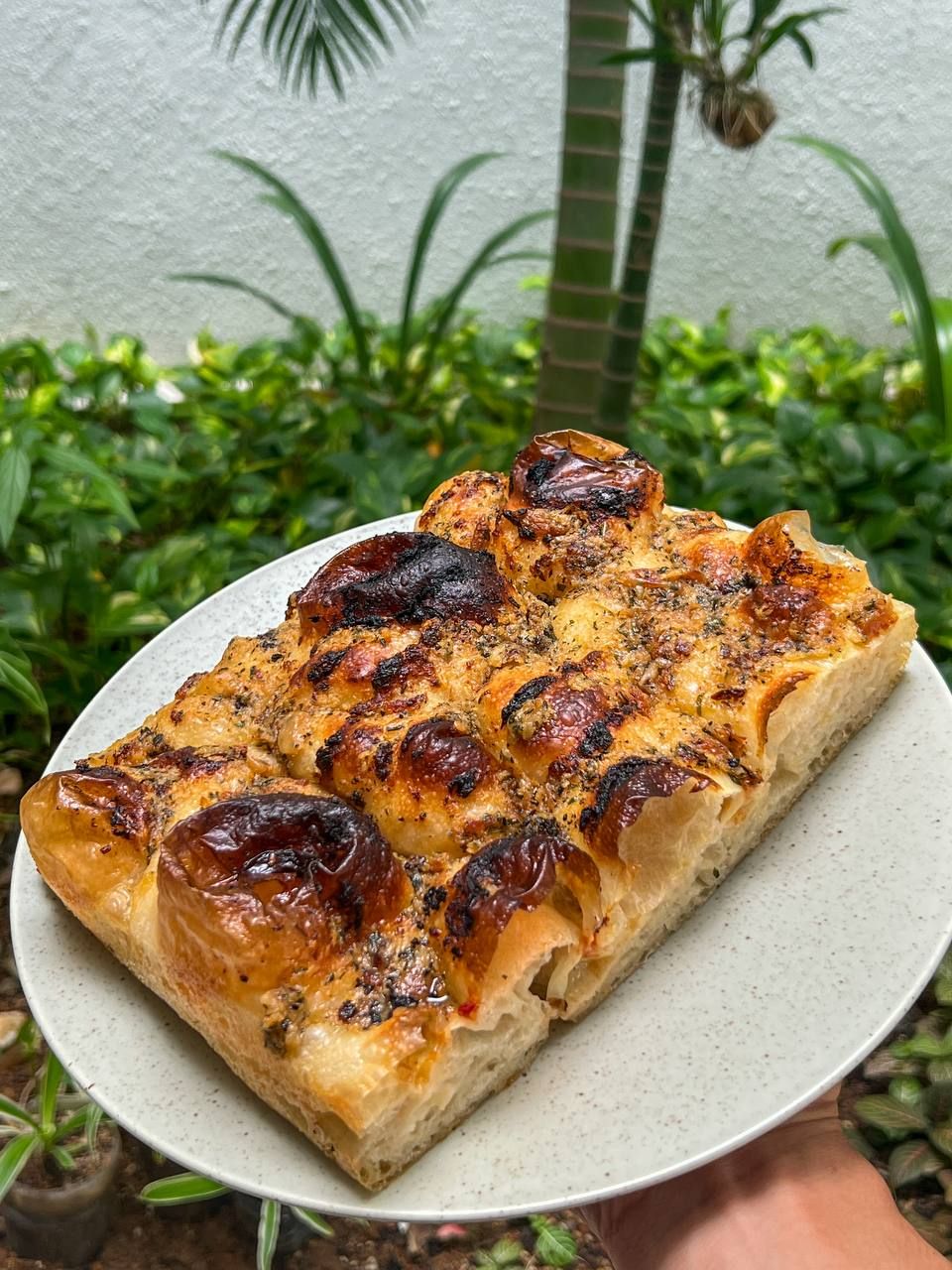 Cheesy Garlic Herb Butter Focaccia