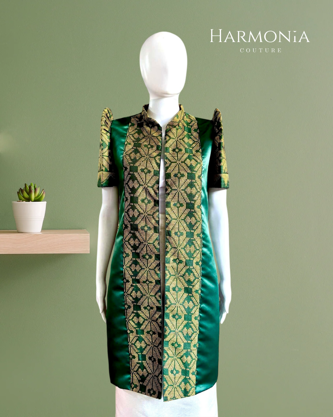 Modern Filipiniana Inaul Cover Dress