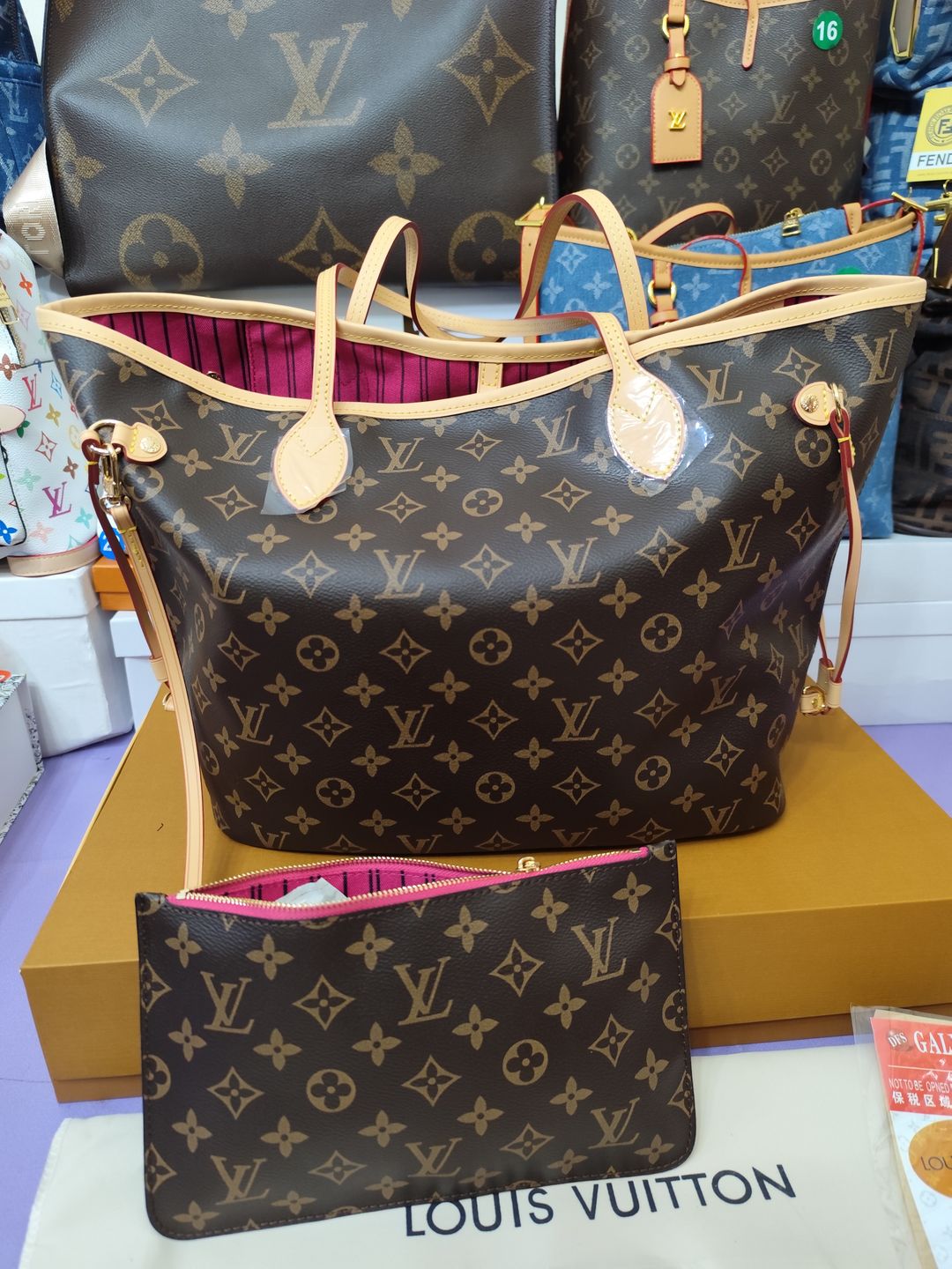Bolsos LV, neverfull marrón, alta calidad 