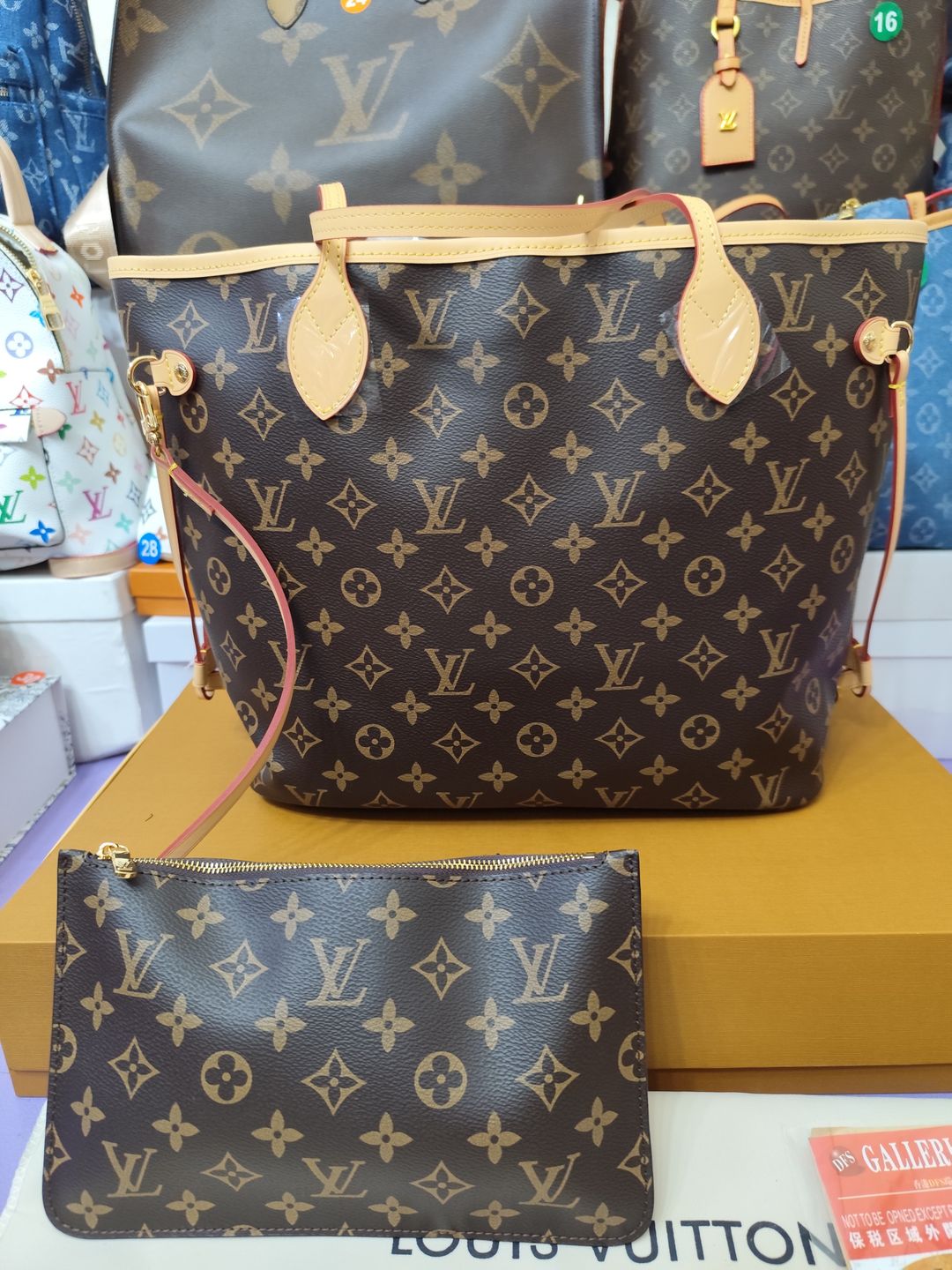 Bolsos LV, neverfull marrón, alta calidad 