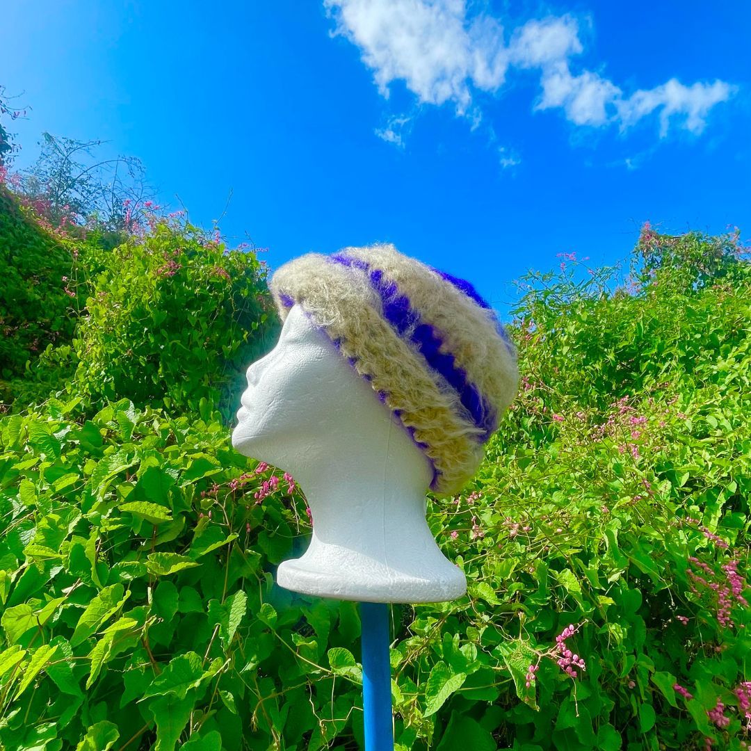 Two Coloured Fluffy Beanie