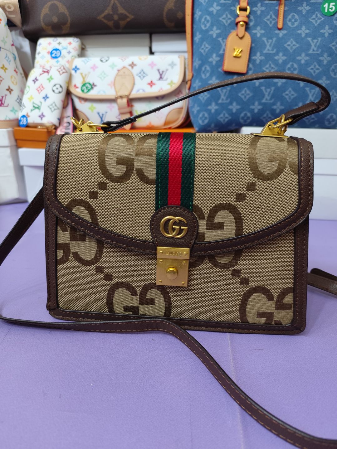 Bolsos GG, mediano, estampado g grandes