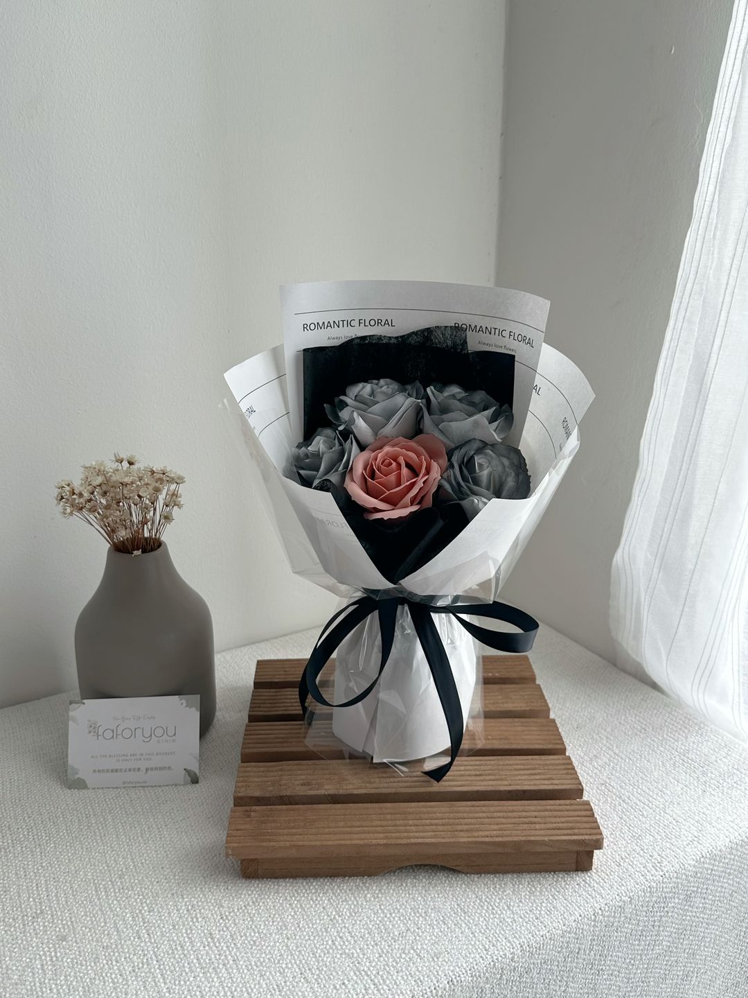 5 Stalk Soap Rose Bouquet 