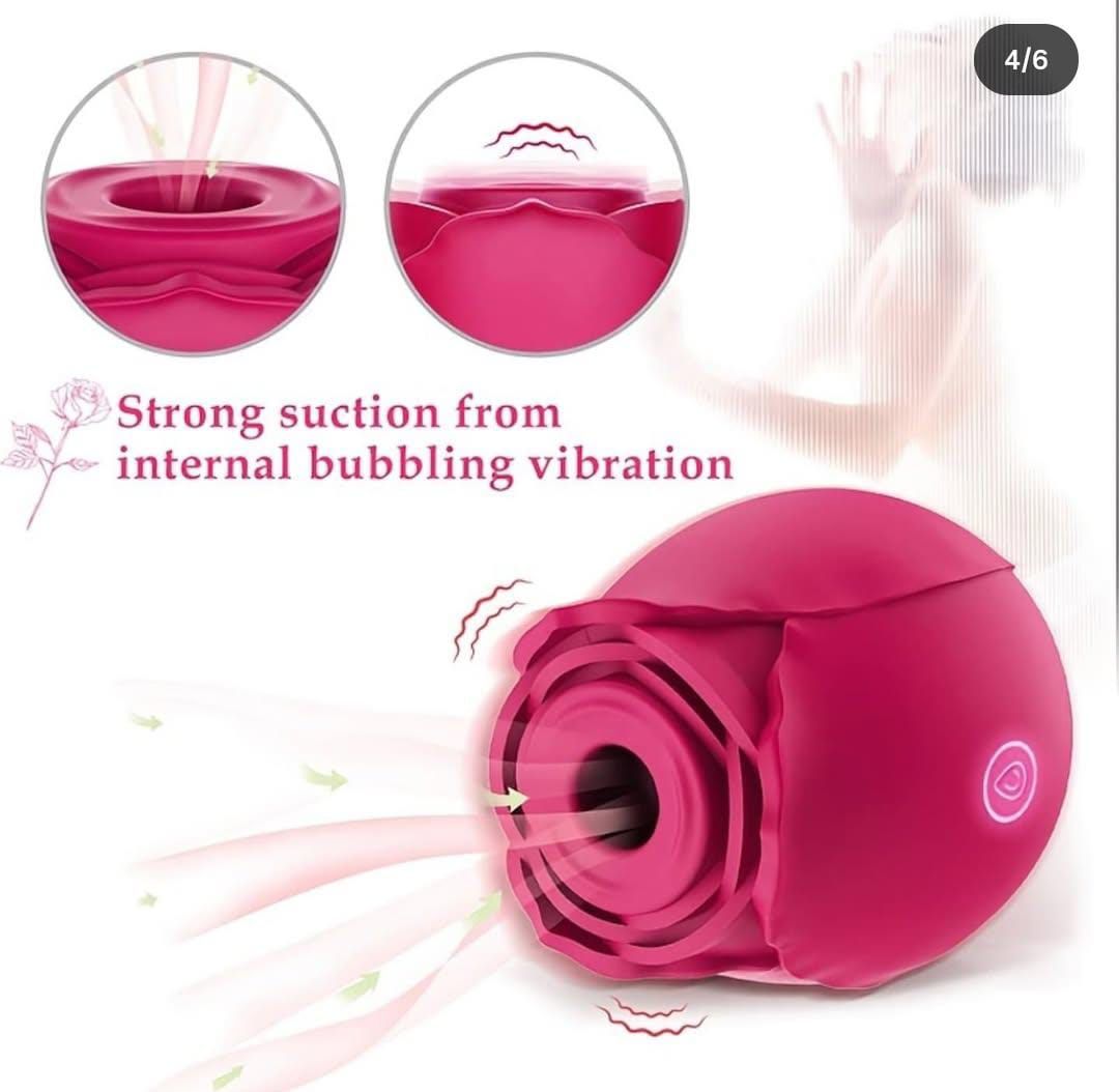 Clitoris Stimulator Nipple Sucker Rose Vibrator
