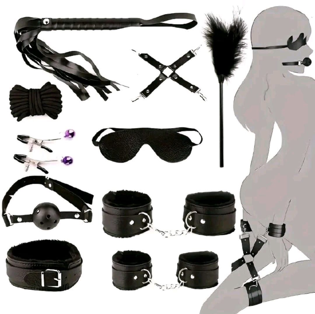 10pcs BDSM Bondage Restraints Set for Women and Couples Adjustable for Role Play Bed Game