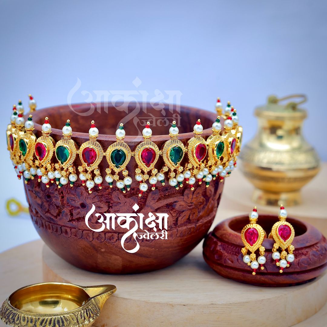 Rukhmini Ruby Green Chinchpeti