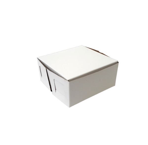 10" plain white cake box