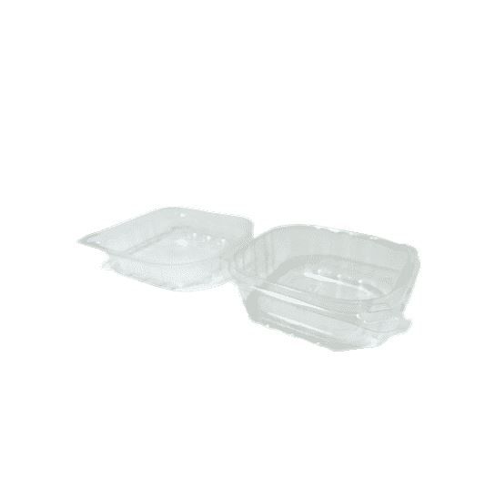6" clamshell plastic container 