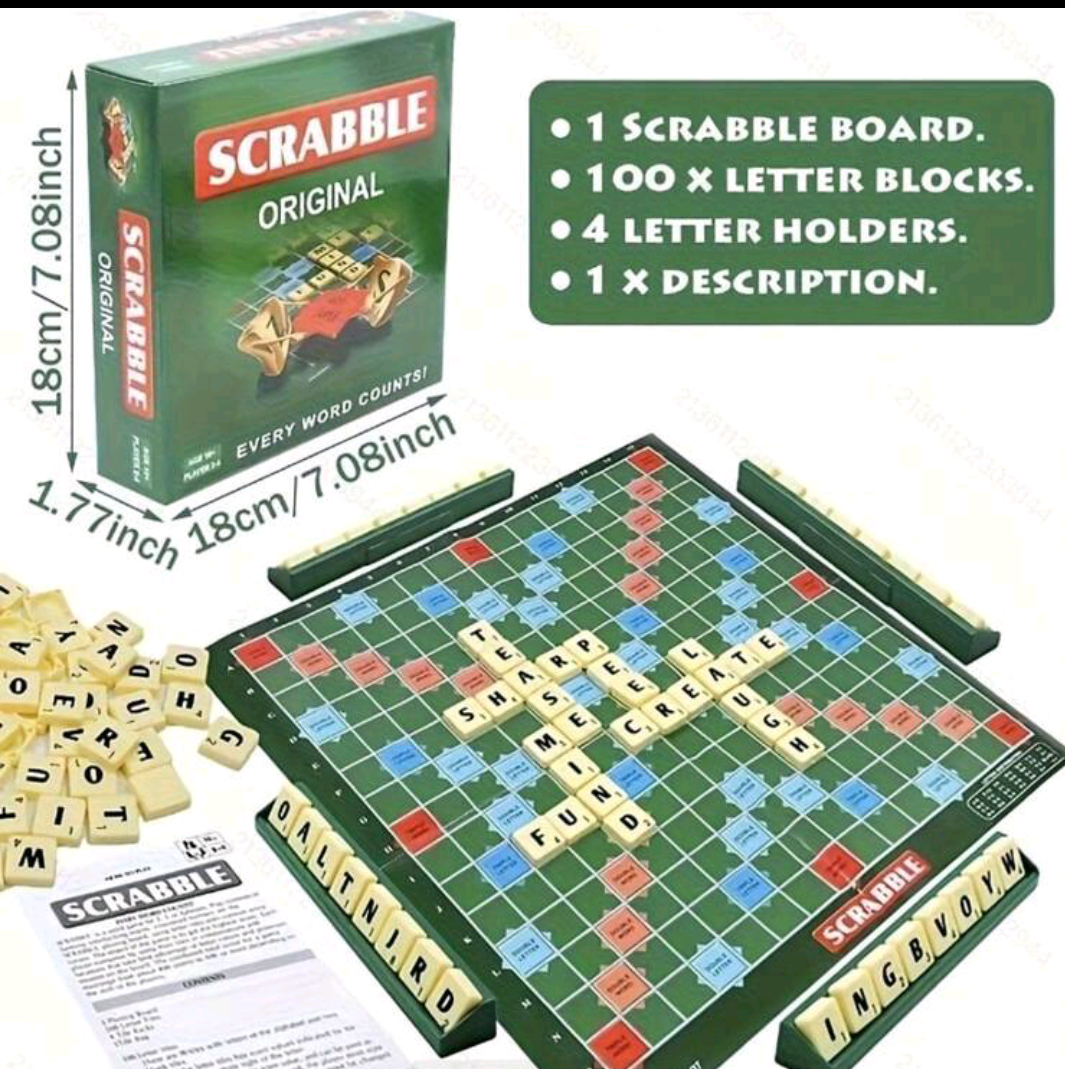 SCRABBLE Original Word Strategy Board Game.
