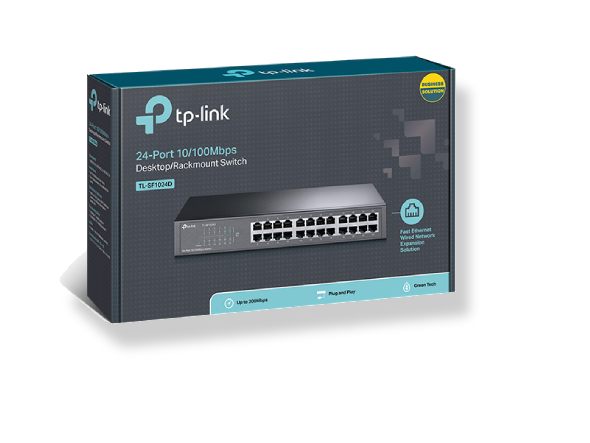  TP-Link 24-Port 10/100Mbps Desktop/Rackmount Switch (SF1024D)