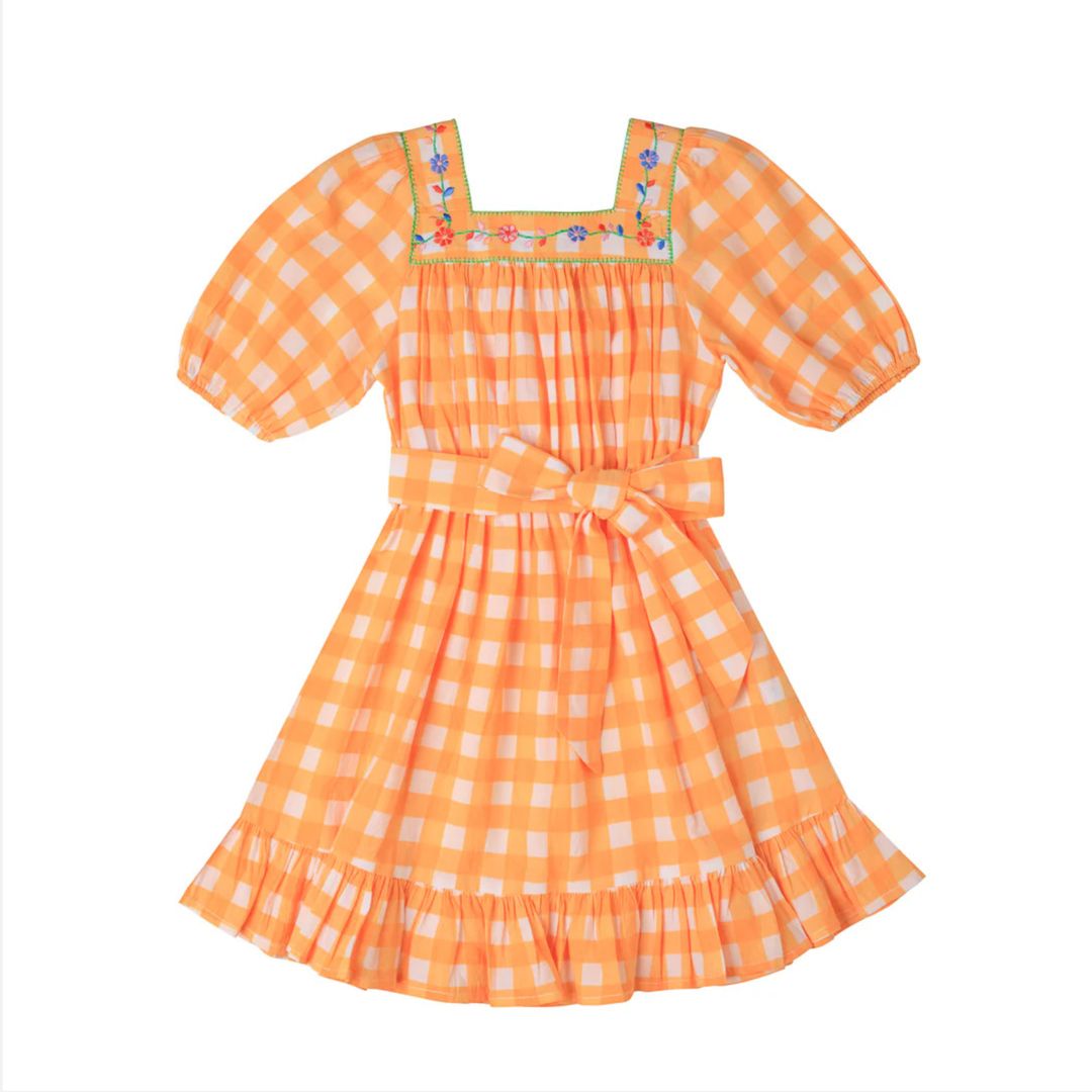 *Pre-order* Solange Embroidered Dress (Vichy)