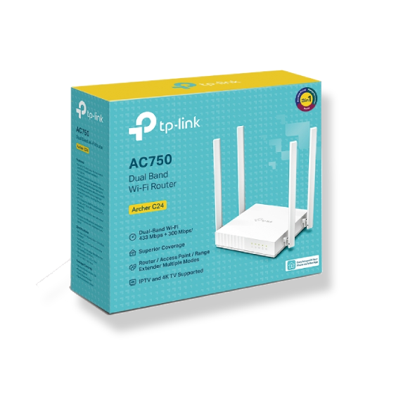 . TP-Link AC750 Archer C24 Dual-Band Wifi Router