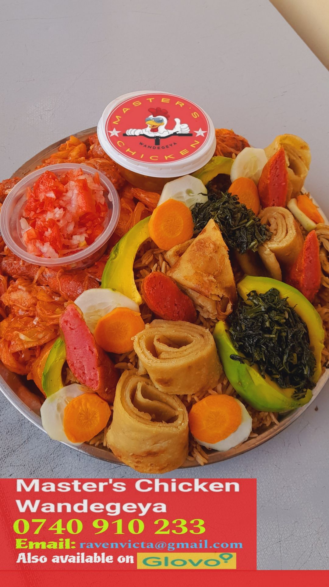 Half chicken Lusaniya for 2people 