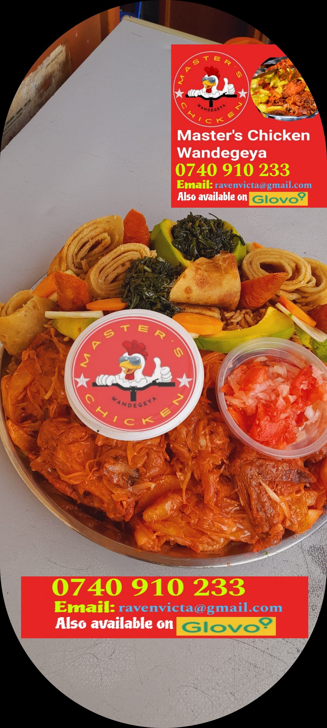 Full chicken Lusaniya for 4people 