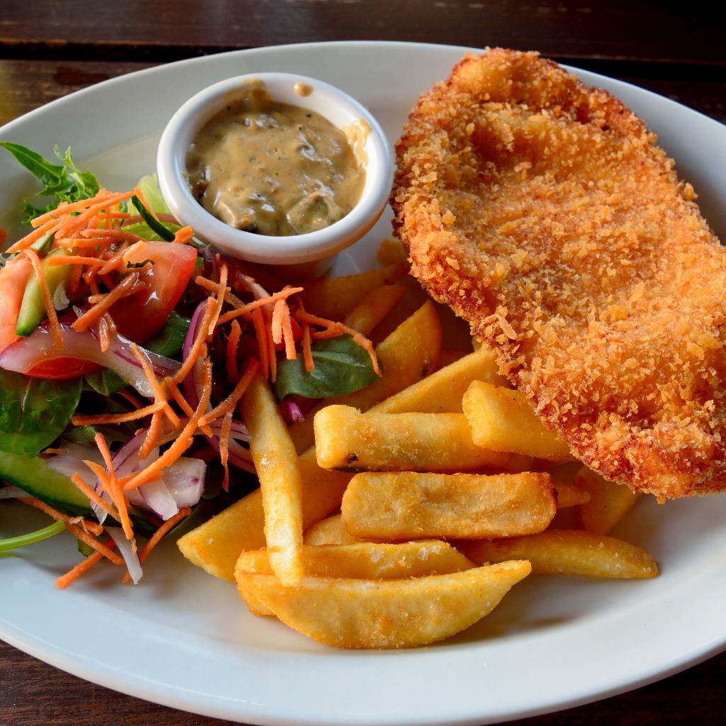 Chicken Schnitzel - & Chips