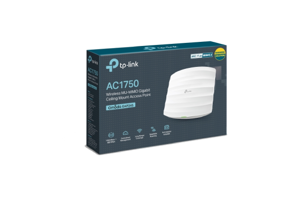 TP-Link EAP245 AC1750 Wireless Mu-Mimo Gigabit Ceiling Mount Access 