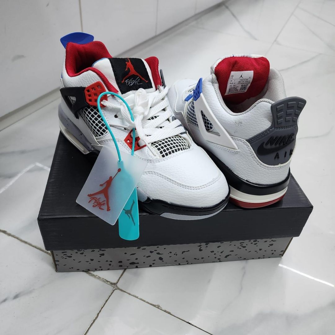 Jordan 4 - white / red