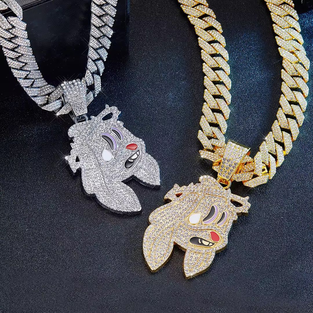Cute Cartoon Dog Charm Cuban Link Chain Pendant for Women and Girls Ideas Gifts Luxury Decorated for Party Cool Women Girls